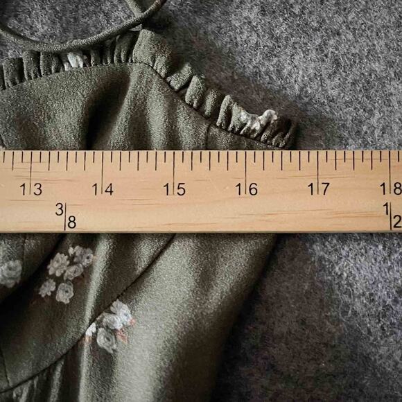 NWT Womens Wilfred Sweetheart Bustier Mini Fable Dress Bitter Sage Floral Sze 10 - Picture 11 of 11